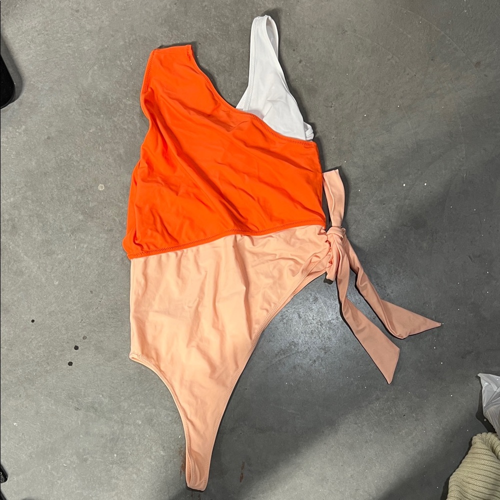 Stylish Orange and Pink Kids One Piece